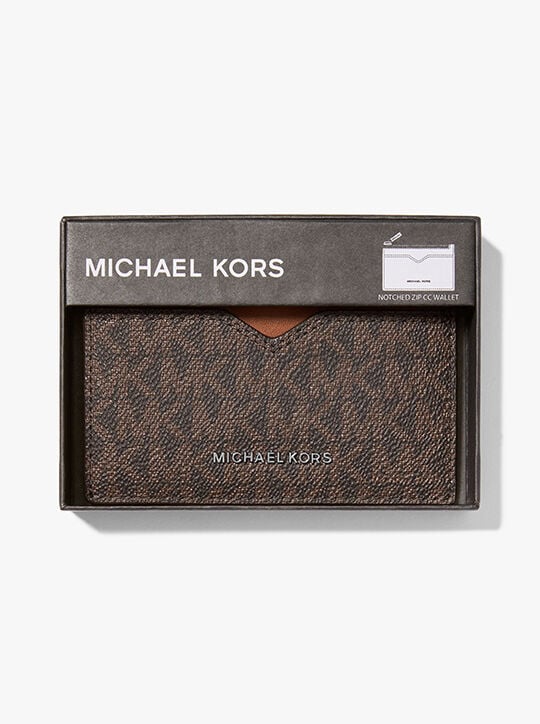Hudson Signature Logo Card Case michael kors hudson signature logo card case