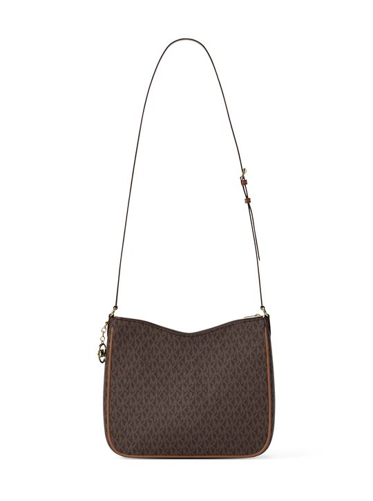 michael kors nayla medium signature logo messenger bag