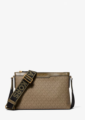 michael kors hudson signature logo messenger bag
