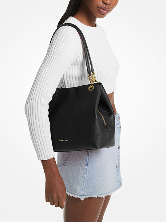 michael kors حقيبة كينسينغتون الكبيرة المصنوعة من الجلد المحبب