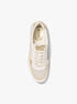 michael kors andi metallic mesh and leather trainer