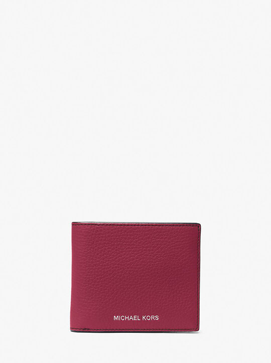 Hudson Pebbled Leather Billfold Wallet michael kors hudson pebbled leather billfold wallet