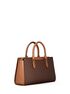michael kors arden medium signature logo top zip satchel