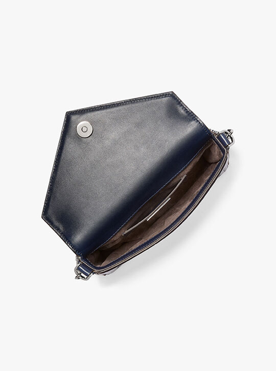 michael kors manhatta leather shoulder bag