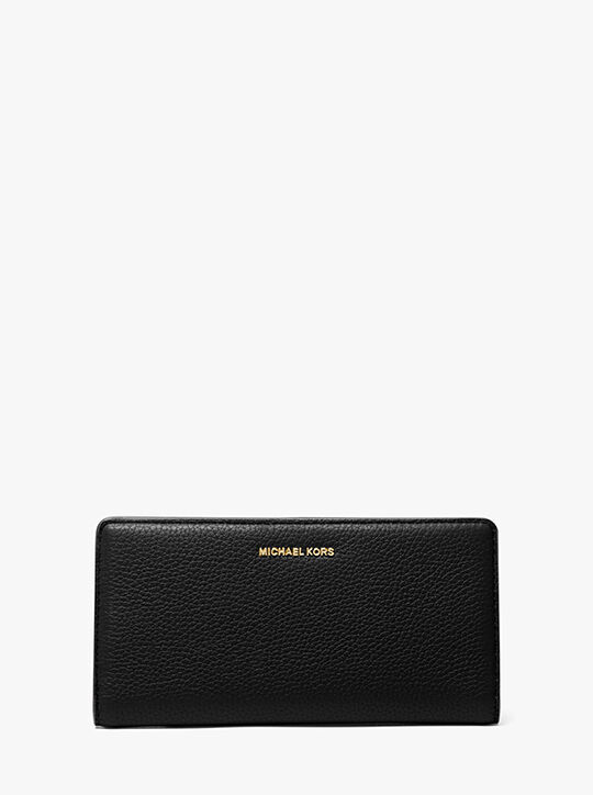 Bryant Large Pebbled Leather Snap-Front Wallet michael kors bryant large pebbled leather snap front wallet