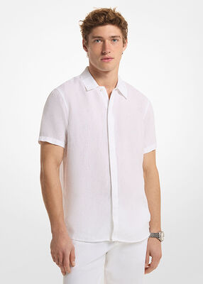 michael kors classic fit linen shirt