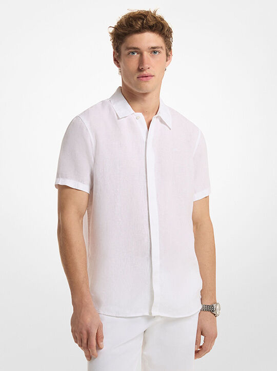 Classic-Fit Linen Shirt michael kors classic fit linen shirt