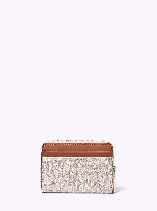 Jet Set Small Signature Logo Zip-Around Card Case michael kors jet set small signature logo zip around card case