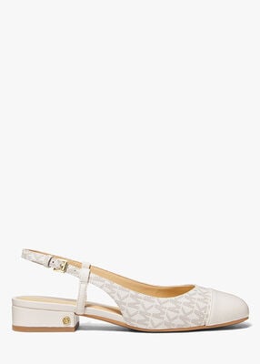 michael kors perla flex signature logo slingback flat