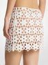 michael kors mirror embellished floral crochet skirt