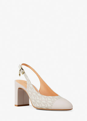 michael kors piper flex signature logo slingback pump