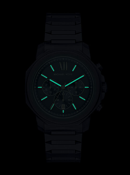 ساعة مايكل كورس بريسكوت كرونوغراف من الفولاذ المقاوم للصدأ الأزرق michael kors ساعة مايكل كورس بريسكوت كرونوغراف من الفولاذ المقاوم للصدأ الأزرق