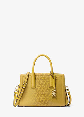 michael kors laila small signature logo satchel