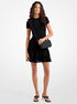 michael kors smocked georgette ruffle mini dress