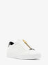 Keaton Logo Embossed Leather Zip-Up Sneaker michael kors keaton logo embossed leather zip up sneaker
