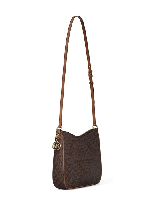 michael kors nayla medium signature logo messenger bag