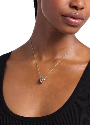 michael kors logo and cubic zirconia necklace