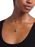 michael kors logo and cubic zirconia necklace