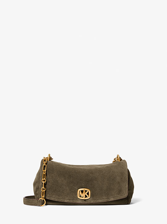 michael kors bryant small suede convertible shoulder bag