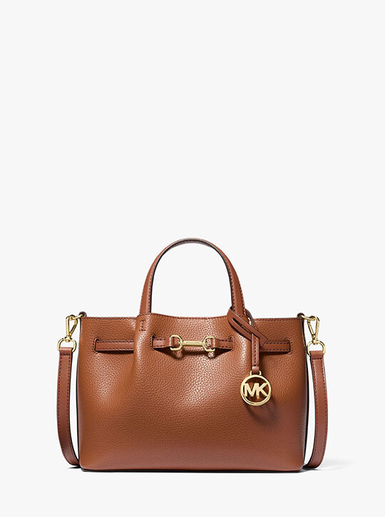 michael kors carson small pebbled leather satchel