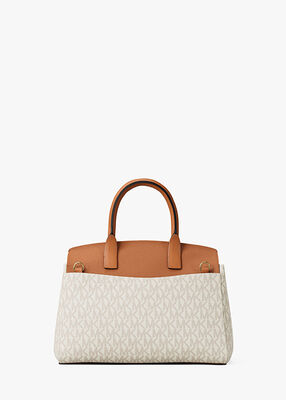 michael kors landry small signature logo satchel