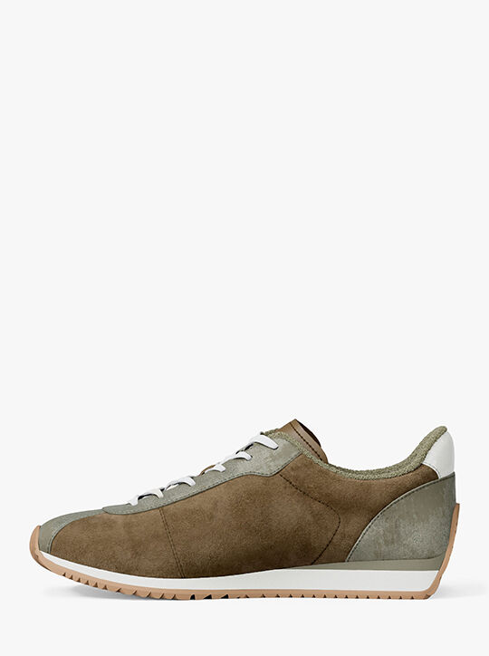 Rhodes Color-Block Suede Trainer michael kors rhodes color block suede trainer