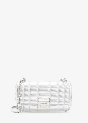 Tribeca Small Metallic Quilted Leather Shoulder Bag
