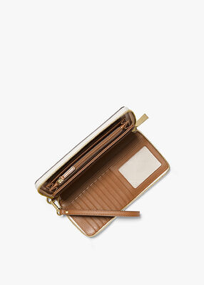 michael kors large logo continental wallet