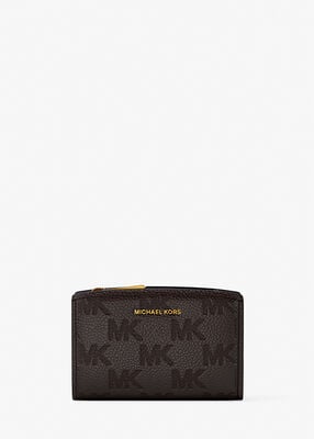 michael kors bryant medium logo embossed leather wallet