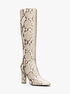 michael kors carly python embossed leather boot