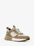 michael kors theo canvas trainer