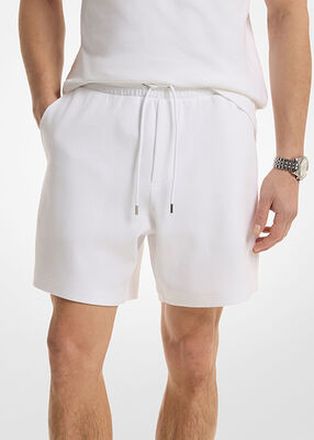 michael kors logo pocket cotton blend shorts