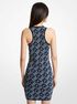 michael kors empire signature logo jacquard tank dress