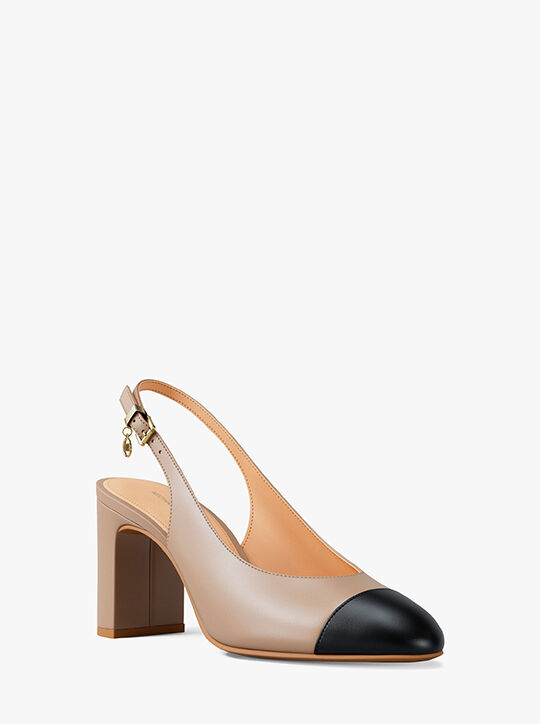 michael kors piper flex leather slingback pump