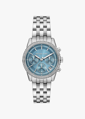michael kors ritz silver tone watch