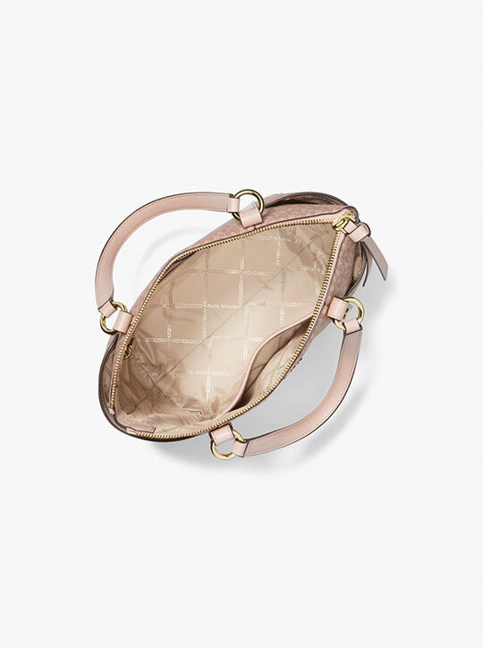 حقيبة سوليفان صغيرة معدنية بشعار الماركة والسحاب العلوي michael kors حقيبة سوليفان صغيرة معدنية بشعار الماركة والسحاب العلوي