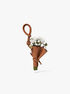 michael kors leather floral bouquet bag charm