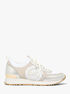 michael kors jenkins two tone metallic stretch knit trainer