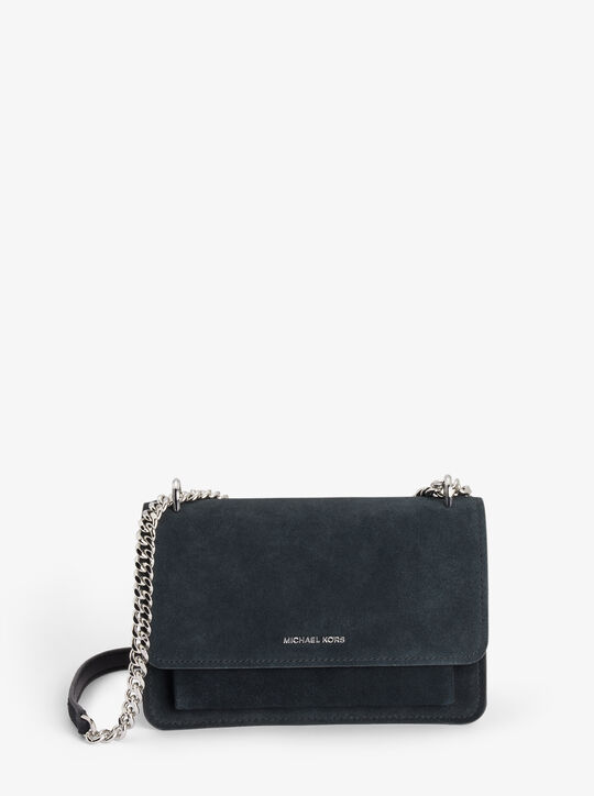 michael kors claire large suede shoulder bag