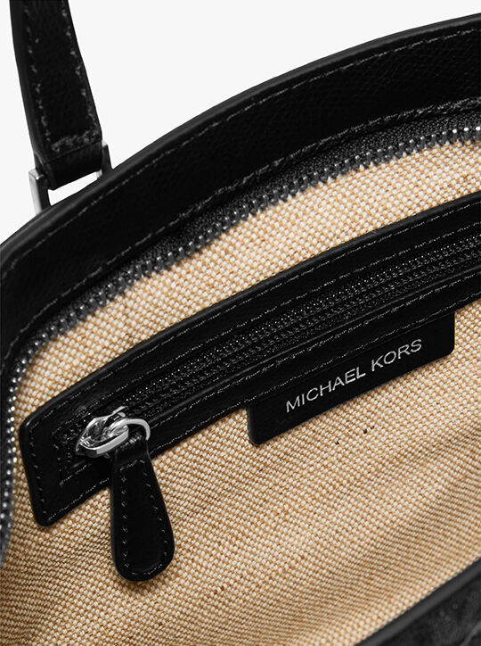 Taryn Small Signature Logo Convertible Tote Bag michael kors taryn small signature logo convertible tote bag