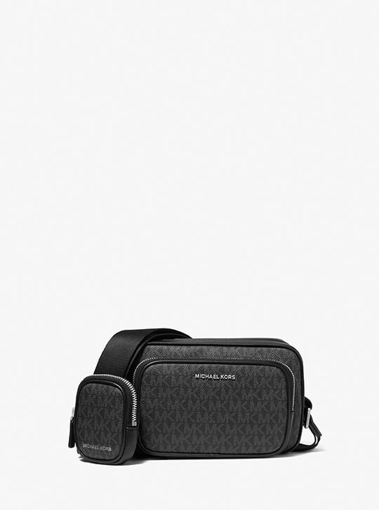 Hudson Logo Camera Bag With Pouch, BLACK | Michael Kors KSA