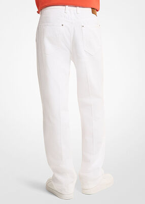 michael kors finn straight leg stretch denim jeans