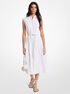 Belted Cotton Poplin Sleeveless Shirtdress michael kors belted cotton poplin sleeveless shirtdress