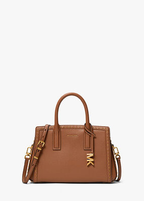michael kors laila small studded leather satchel