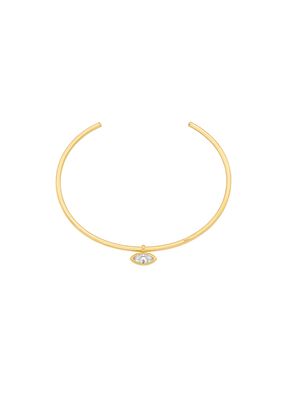 michael kors marquise cut cubic zirconia collar necklace