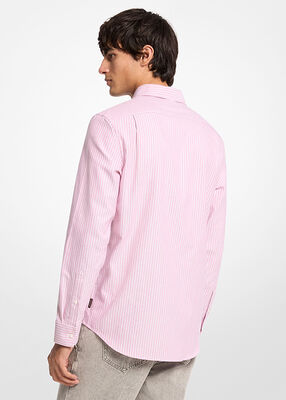 michael kors classic fit striped cotton shirt