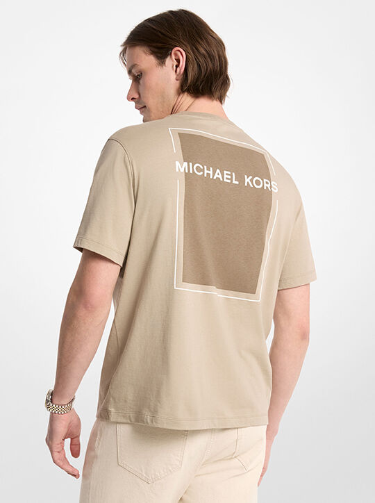 Graphic Logo Cotton T-Shirt michael kors graphic logo cotton t shirt
