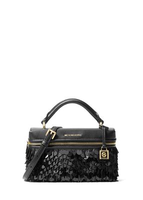michael kors jana extra small paillette embellished crossbody bag