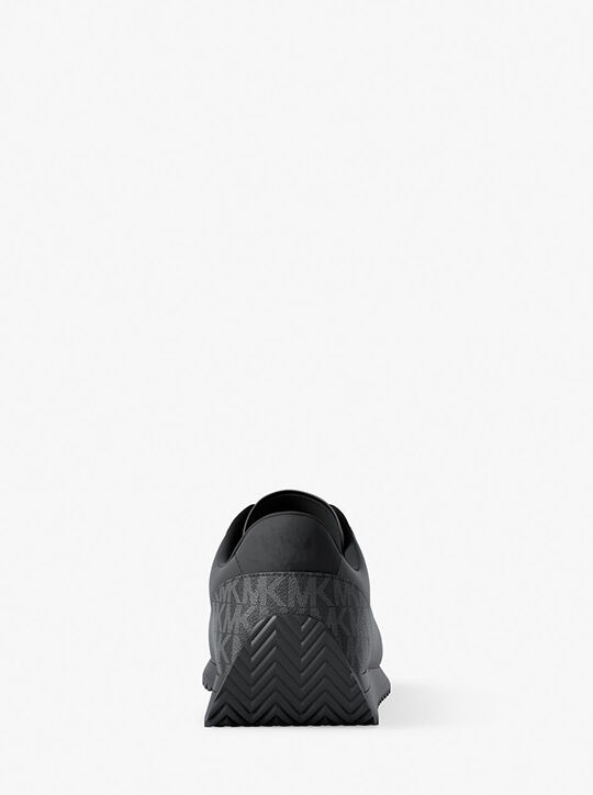 michael kors rhodes signature logo and leather trainer