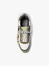 michael kors miles color block signature logo and mesh trainer